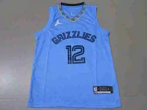 22 Temporada Jordan Diamond Grizzlies 12 Morant Azul claro