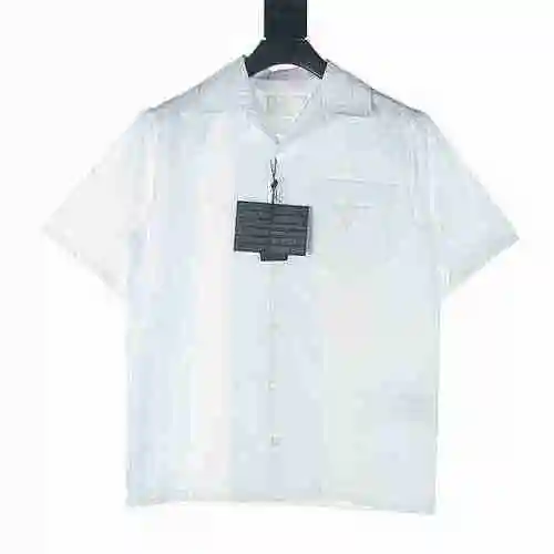 Prada Camisa Prada PRD 23SS Poplin Bermuda Oscuro Manga Corta