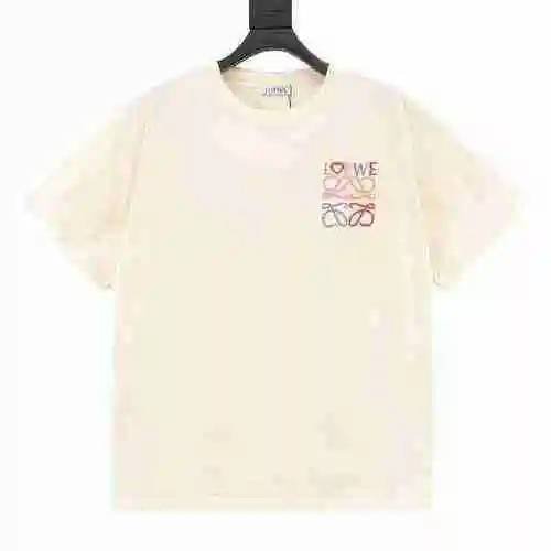 Loewe/Loewe 23ss Camiseta de manga corta con estampado de espuma y logo colorido