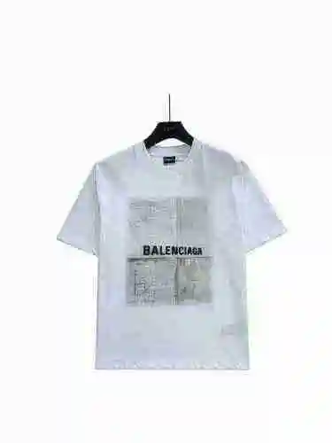 Balenciga/Balenciaga 2023SS Nostálgico Fondo Letra Manga Corta