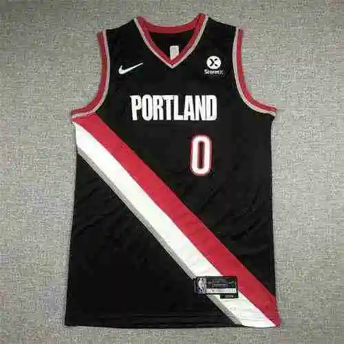 22.ª temporada Trailblazer 0 Lillard Logotipo de diamante negro del 75.º aniversario