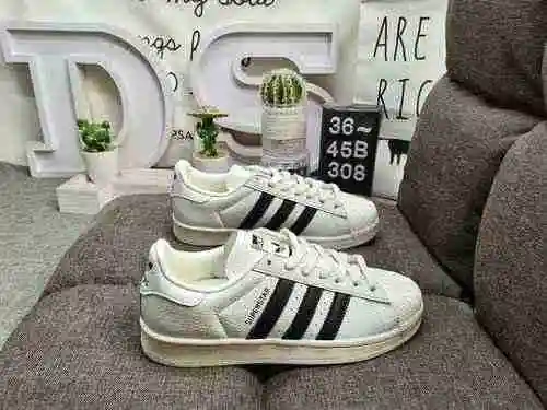 308DAdidas Three Leaf Grass Originals Superstar Shell Head Zapatos deportivos clásicos, versátiles e