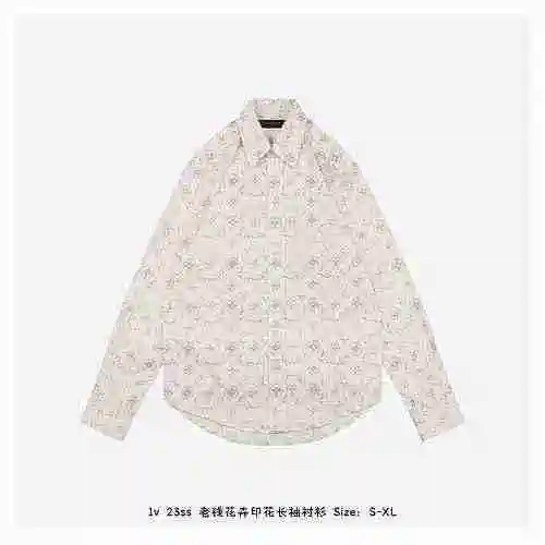 Camisa de manga larga con estampado de flores Lao Qian 1v 23ss