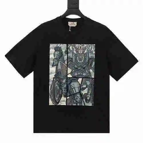 HERMES Camiseta de manga corta con estampado de robot Hermès