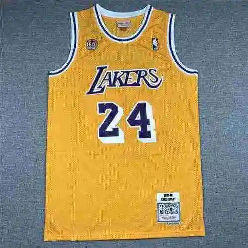 MN Retro 60 Aniversario Lakers 24 Kobe Retro Amarillo