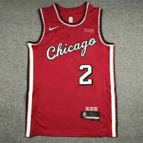 22.ª temporada Bulls 2 Ball City Edition Logotipo de diamante rojo del 75.º aniversario