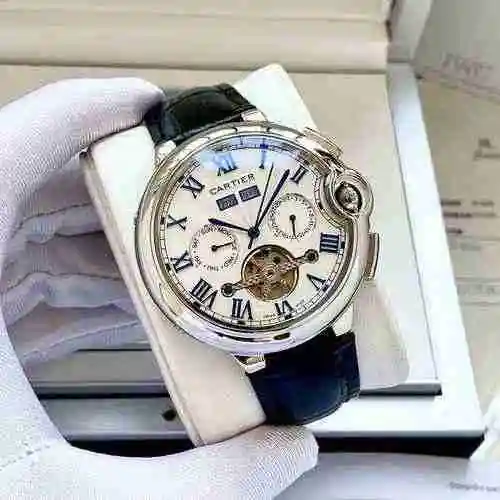 Reloj Cartier para hombre combinado con movimiento mecánico original completamente automático Caja d