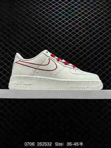 6 Nike/Nk Air Force&# x27; 7 patines casuales Low Air Force One. Material de cuero personalizado