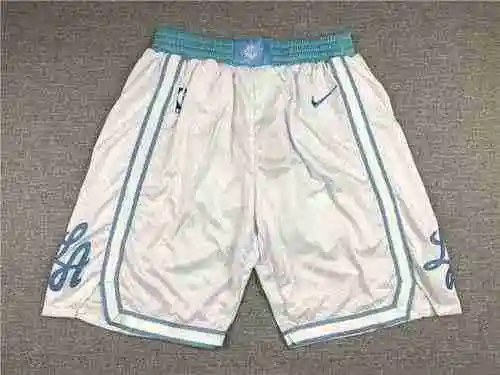21 nuevos pantalones de baloncesto Lakers White City Edition