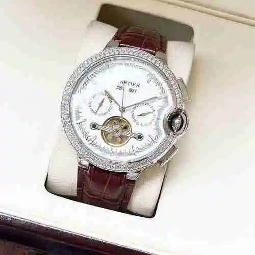 Reloj Cartier para hombre combinado con movimiento mecánico original completamente automático Caja d