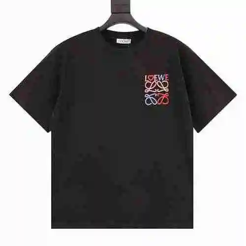Loewe/Loewe 23ss Camiseta de manga corta con estampado de espuma y logo colorido