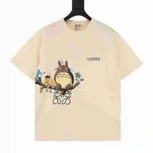 Loewe/Loewe Dragon Cat Estampado Cuello Redondo Manga Corta