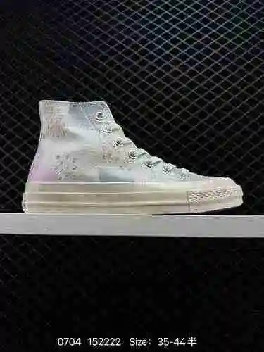 Converse Chuck 97s Gris Blanco Rosa Zapatos de tabla casuales de caña alta A424C # Parte superior he
