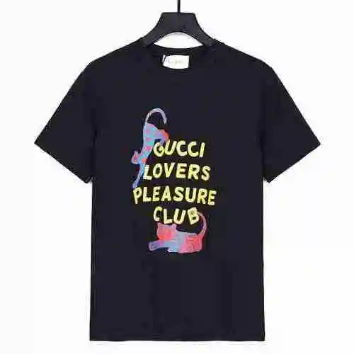 GUCCI Gucci 23ss New Money Leopardo Letra dorada con estampado de manga corta