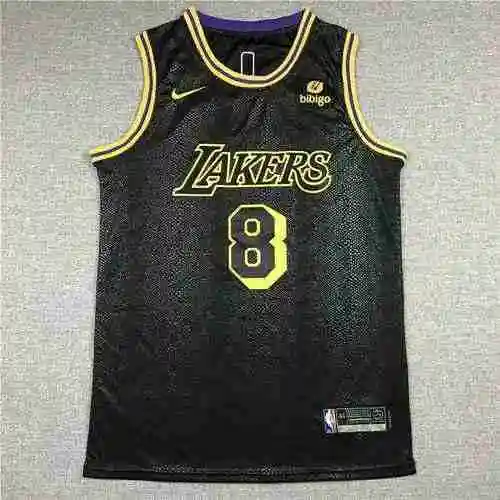 Lakers 8 Kobe Black Snake Nuevo patrocinador Bibigo