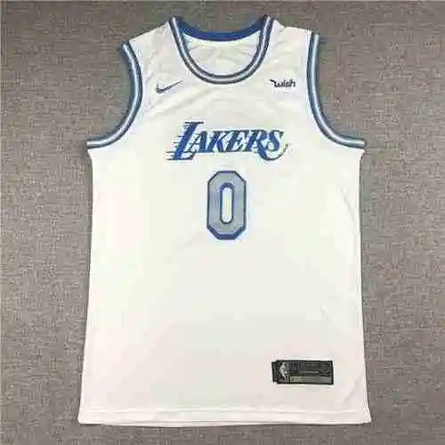21ª temporada Número 0 de los Lakers Wizards City Edition Blanco