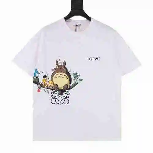 Loewe/Loewe Dragon Cat Estampado Cuello Redondo Manga Corta