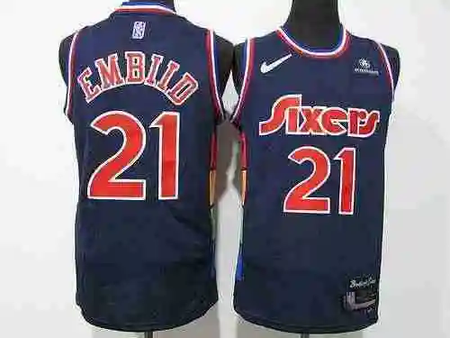 76ers 21st Enbid 75th Anniversary City Edition Dark Blue