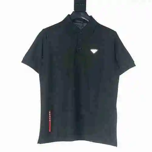 Prada Camisa POLO de manga corta con triángulo y logo en el dobladillo Prada PRD 23</span>