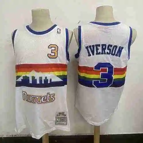 Nugget 3 Iverson Vintage Logo Rainbow Edition Snow Mountain Blanco