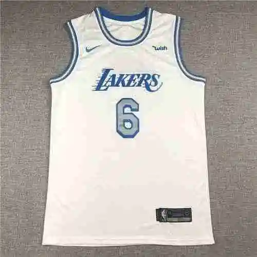 21a temporada Lakers No.6 James City Edition Blanco