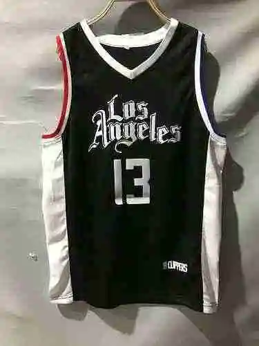 20-21 season Clippers 13 George City Black Hot Press Edition jersey can be customized