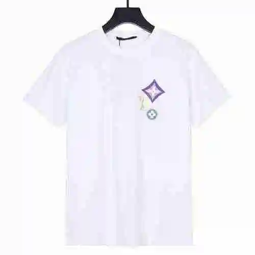 Louis Vuitton Manga corta minimalista con logotipo clásico de tres flores estampado</span>
