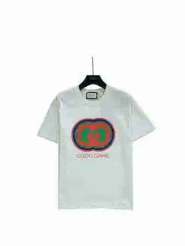 Gucci/Gucci Primavera/Verano Nueva 23ss Letra Doble G Patrón Impreso Cuello redondo Camiseta de mang