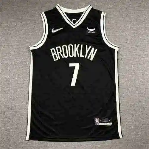 22.ª temporada Nets 7 Durant Black 75.º aniversario Nuevo logotipo de Nike Diamond