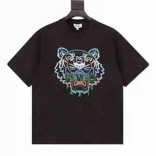 Kenzō Takada bordado de cabeza de tigre manga corta