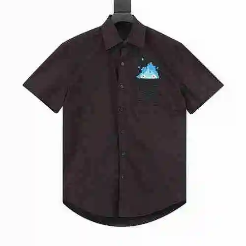 Loewe/Loewe 23ss Casifa Flame Camisa de manga corta bordada