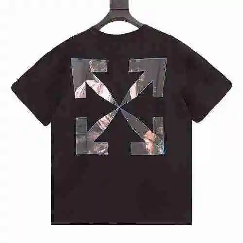 OFF WHITE C/O VIRGIL Camiseta de manga corta con estampado religioso pequeño