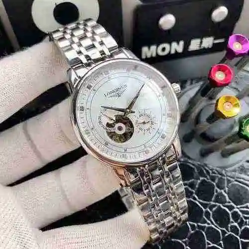 Reloj Longines para hombre combinado con movimiento mecánico original completamente automático Caja 