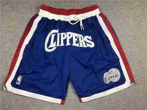 Pantalones de bolsillo, pantalones de baloncesto azules Clippers