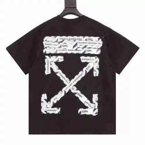 Camiseta manga corta Off White Advertencia Línea Flecha