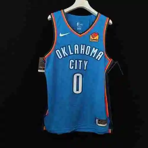 AU Player Edition Thunder 0 Little Blue Embroidered Jersey Customizable