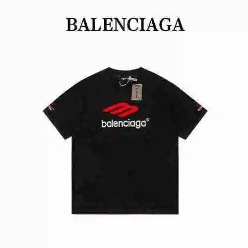 BAL Balenciaga M logo bordado manga corta