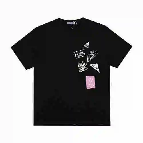 PRADA Camiseta de manga corta con estampado de triángulos Prada</span>