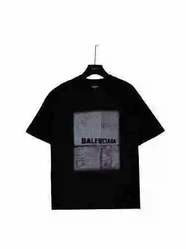 Balenciga/Balenciaga 2023SS Nostálgico Fondo Letra Manga Corta