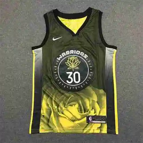 Warriors 30 Curry 23 Season City Edition Rosa Negro