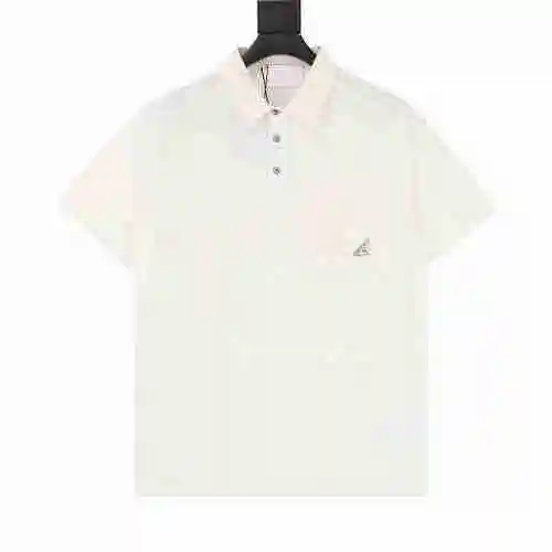 Prada/Prada POLO de manga corta con logo de bolsillo de hierro clásico