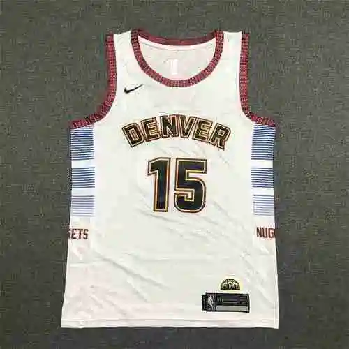 Nuggets 15 Nikolai Jokic 22-23 Temporada City Edition Blanco