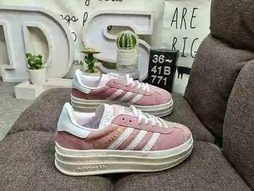 771DAdidas Originals Gazelle Bold W Clover Suela gruesa de tres capas Low Top Retro Versátil Casual 