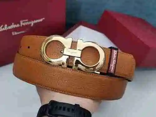 Cinturón de cuero para hombre personalizado avanzado con piel de vacuno importada de doble cara