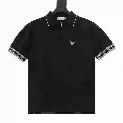 Camisa POLO de punto triangular con parche PRADA/Prada