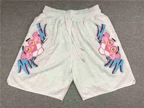 Pantalones de bolsillo justin justin hot La Pantera Rosa pantalones de baloncesto blancos