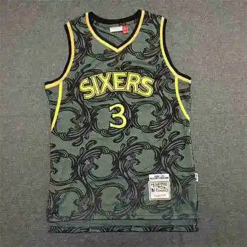 76ers Talla 3 Iverson Clásico Vintage Negro