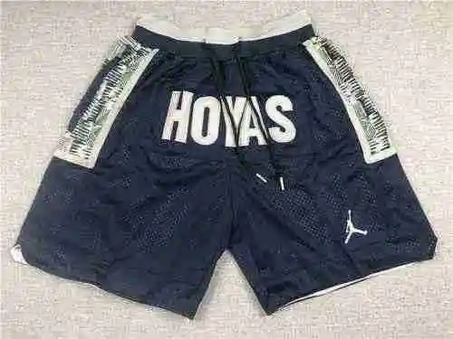 Pantalones de bolsillo Pantalones de baloncesto azul oscuro de la Universidad de Georgetown