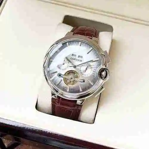 Reloj Cartier para hombre combinado con movimiento mecánico original completamente automático Caja d