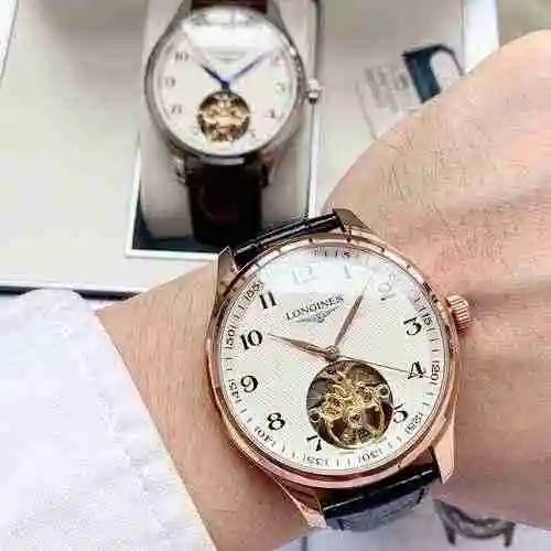 Reloj Longines para hombre con movimiento mecánico original totalmente automático, caja de acero de 